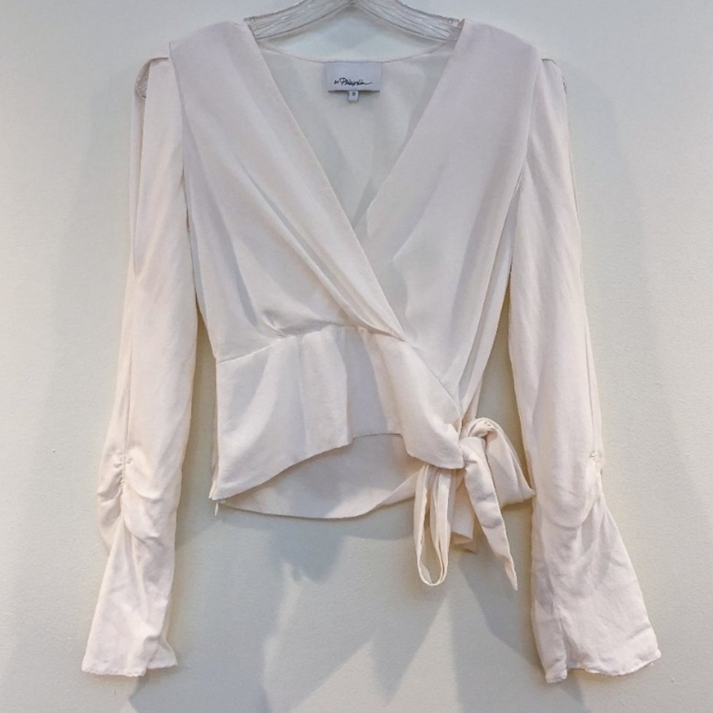 3.1 Phillip Lim crossover cold shoulder blouse